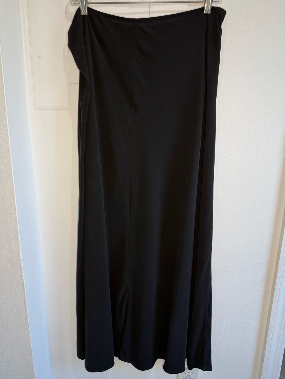 Eileen Fisher Silk Black Maxi Skirt - work party luxury minimalist